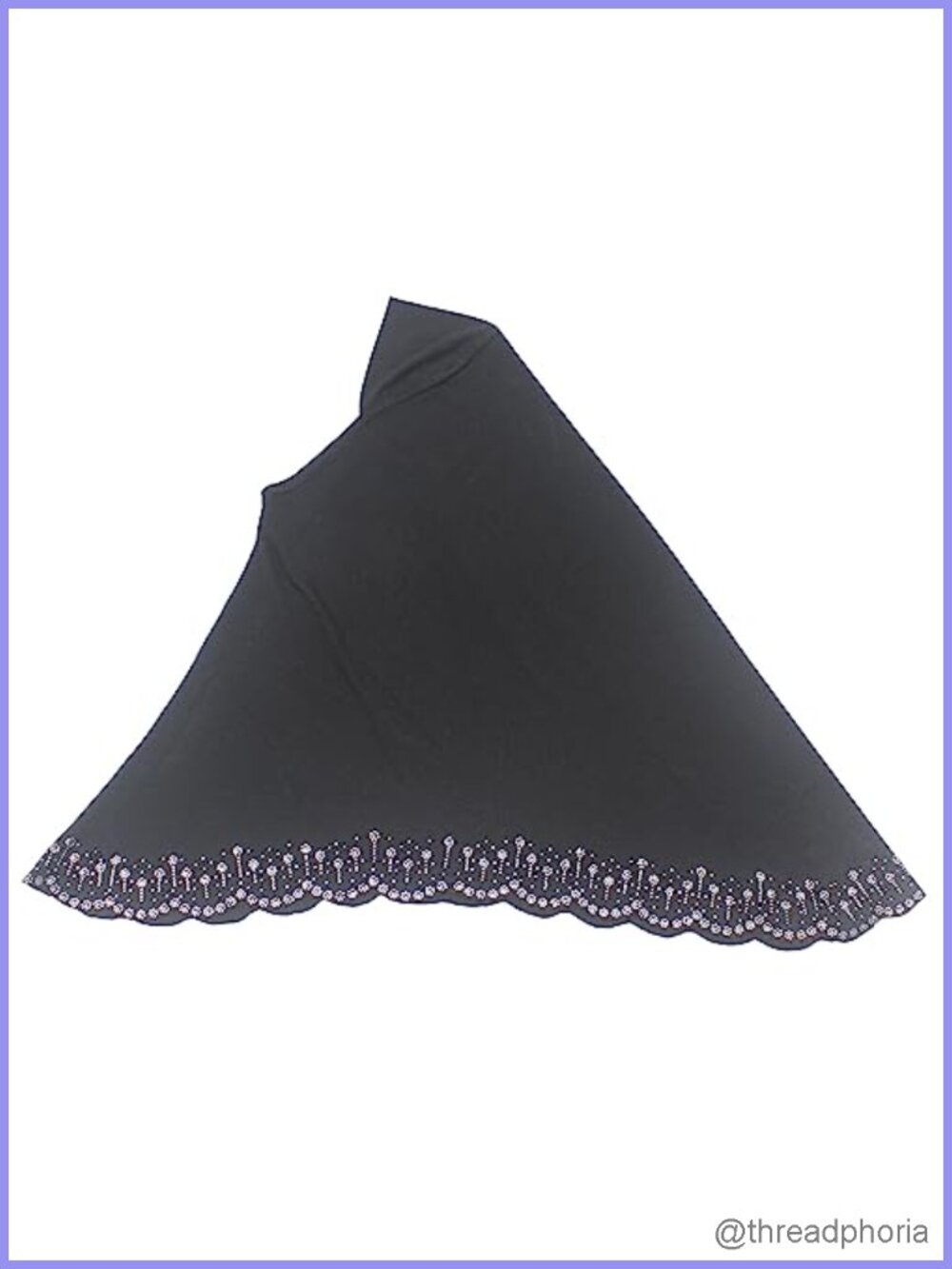 Instant Hijab Scarf with Czech Rhinestone Easy Wear Breathable Stretchy
